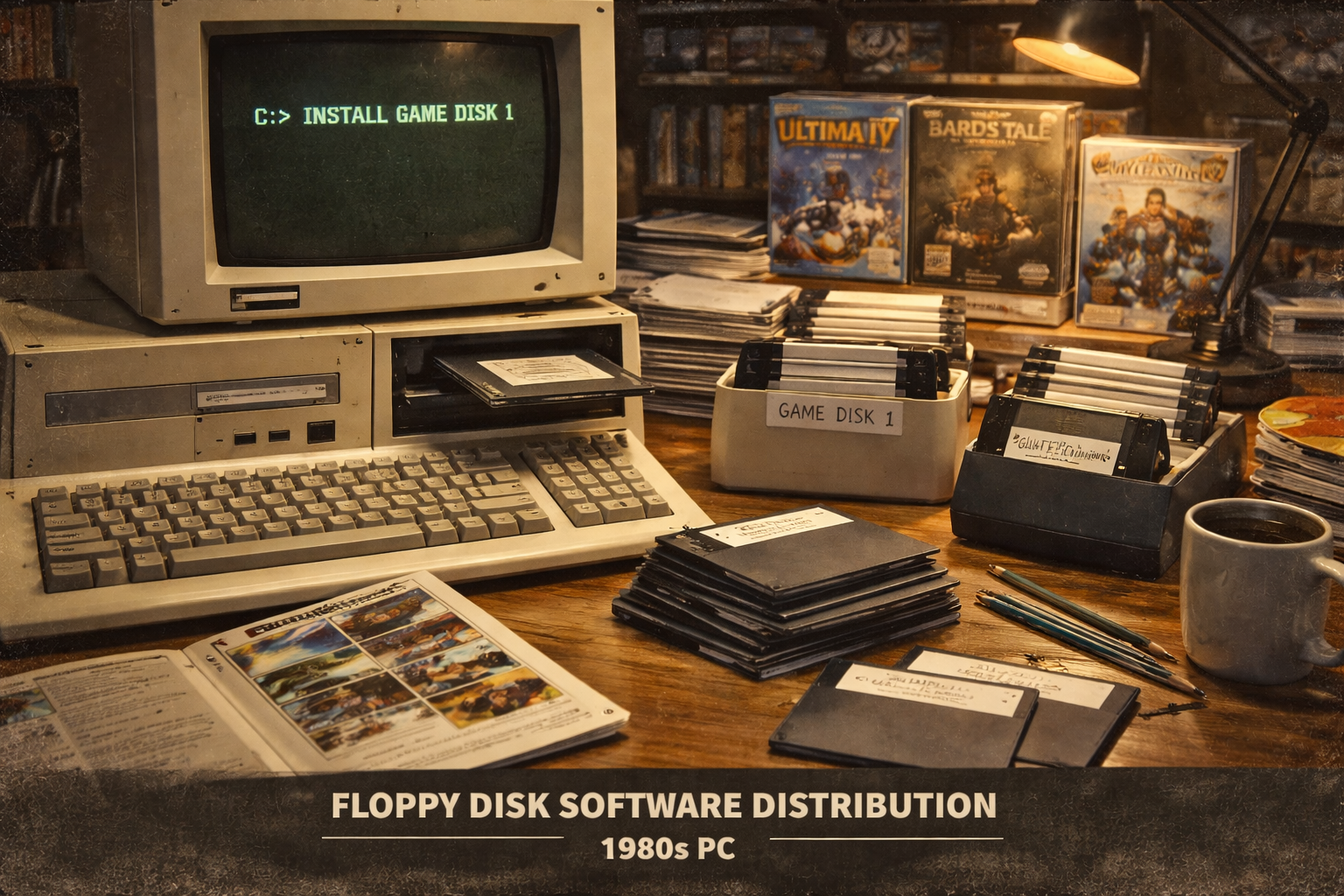 Floppy disk distribution placeholder
